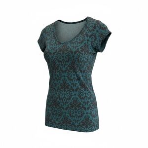 Maurices Teal Patterned Women's Top
